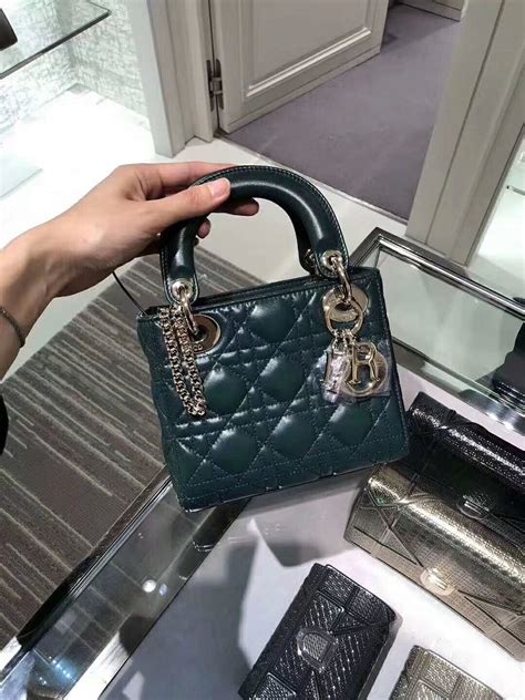 lady dior green bag|lady dior mini price.